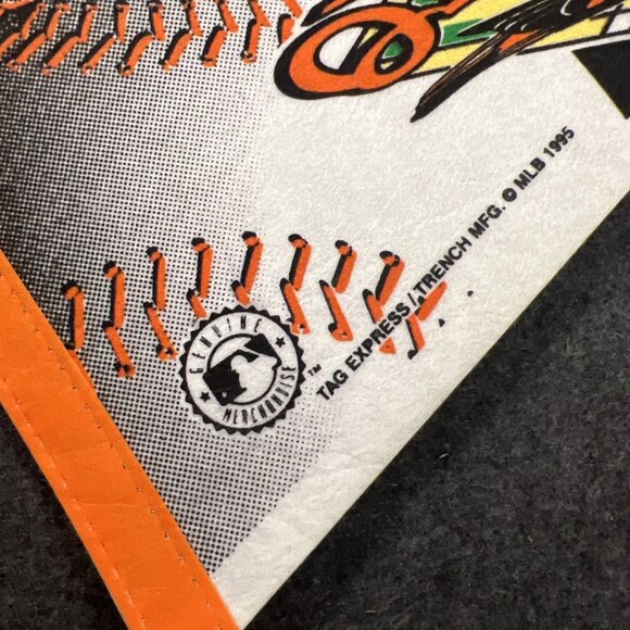 Vintage 1995 Baltimore Orioles Full Size Pennant Flag by Tag Express - Picture 5 of 9
